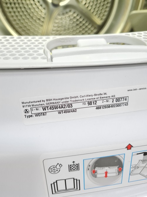 Uscator de rufe Siemens IQ500 cu pompa de caldura