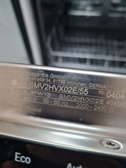 Bosch 14 seturi, SMV2HVX02E masina de spalat vase total incorporabila Germania