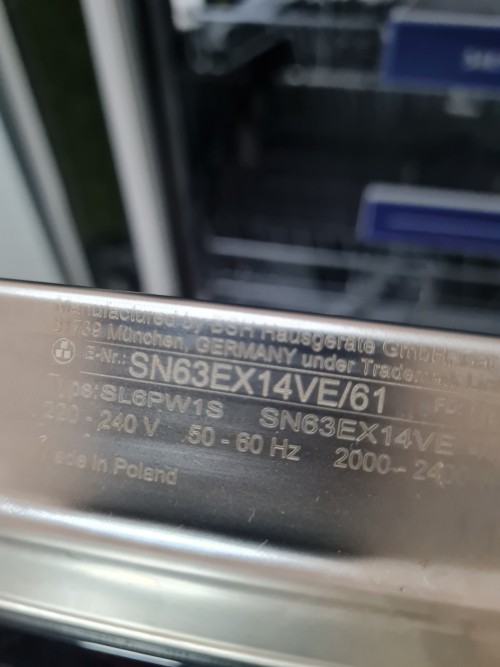 Siemens 13 seturi, SN63EX14VE masina de spalat vase total incorporabila import Germania