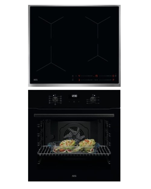 Set AEG cuptor + plita cu inductie electric incorporabil