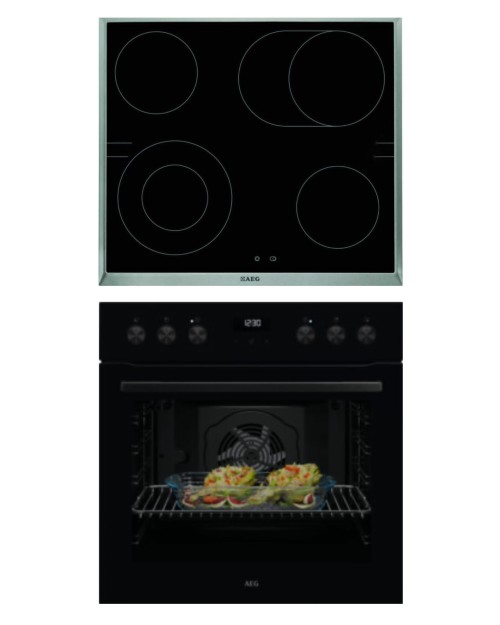 Set AEG cuptor + plita vitroceramica electric incorporabil