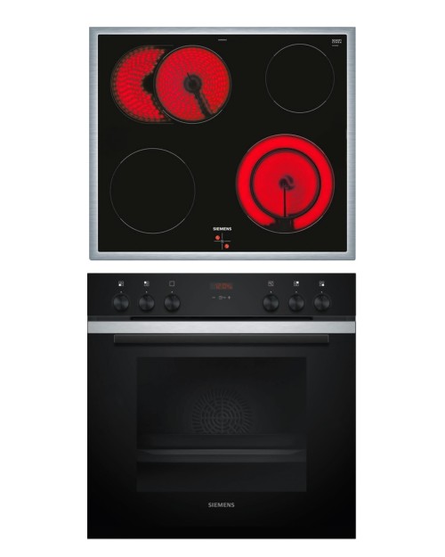 Set Siemens cuptor + plita vitroceramica electric incorporabil