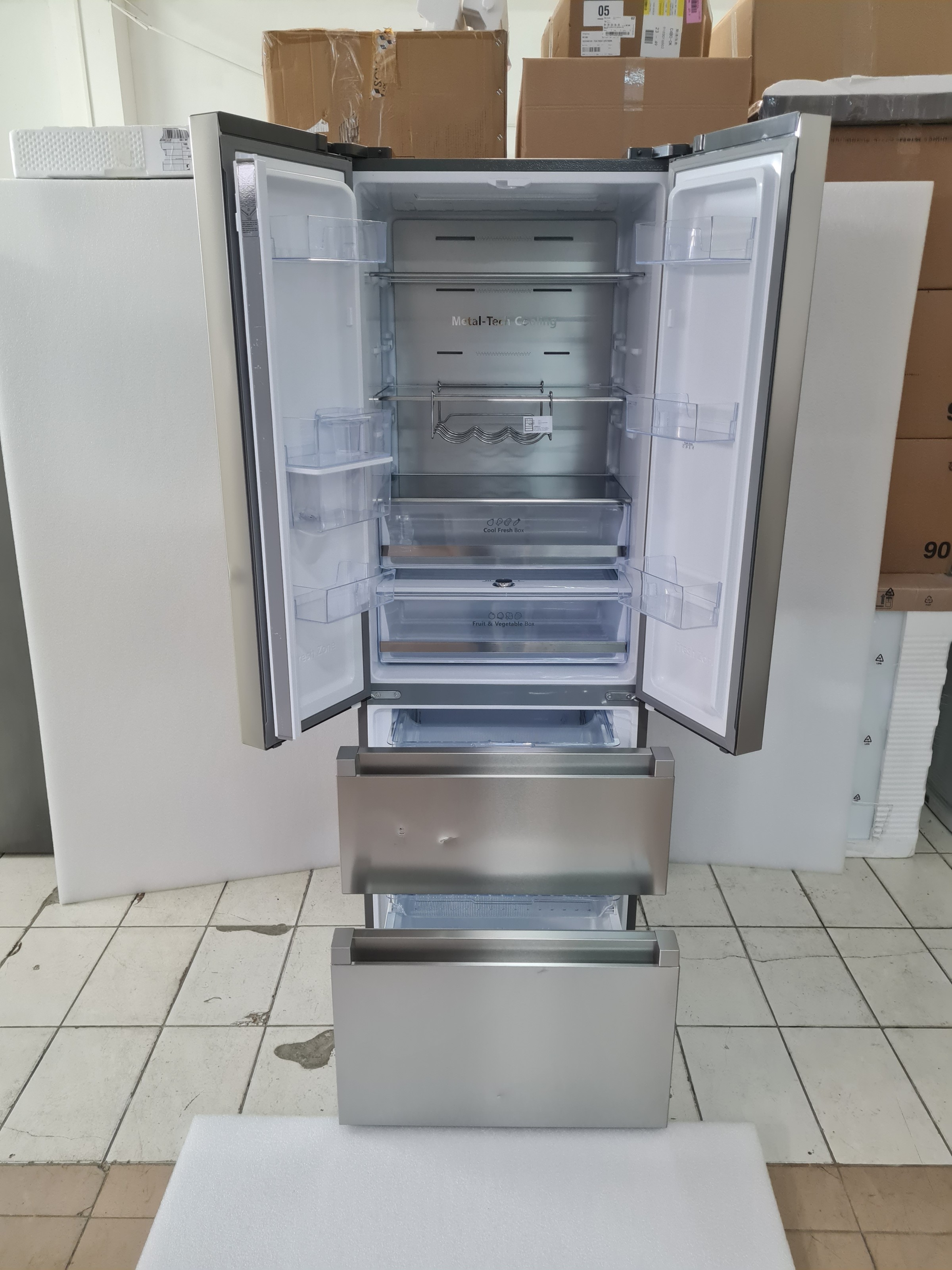 Hanseatic 485L, HFD20070CWDI Combina frigorifica French Door nou