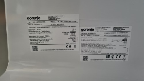 Combină frigorifică Side-by-Side Gorenje NRR9185EAXLWD nou resigilat import Germania