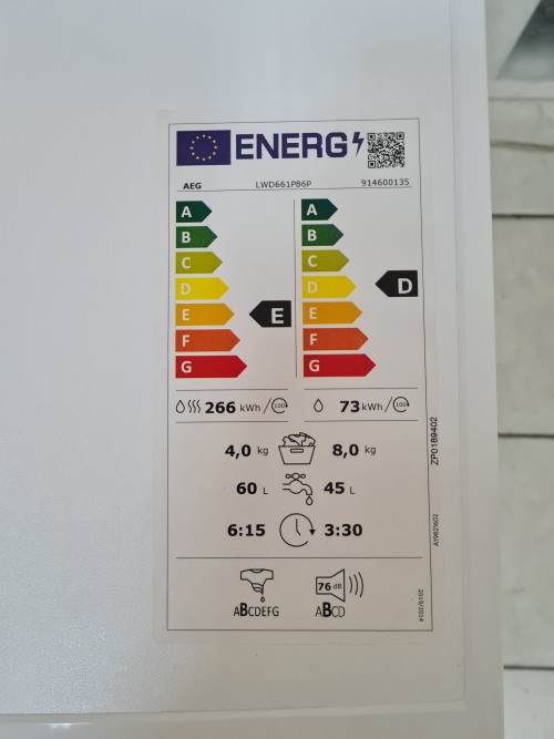 AEG cu uscator LWD661P86P import Suedia