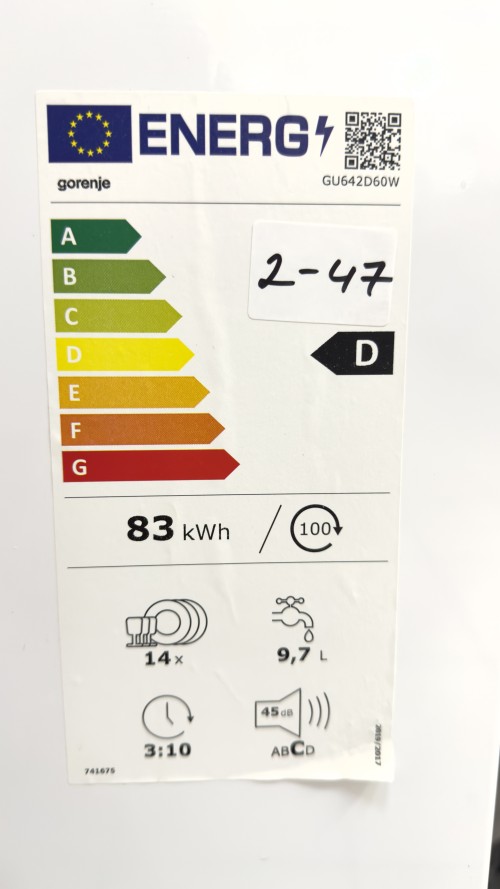 Gorenje GU642D60W masina de spalat vase import Germania