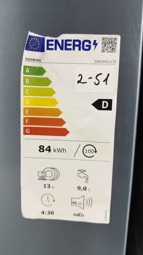 Siemens 13 seturi, SN43HS11TE masina de spalat vase import Germania