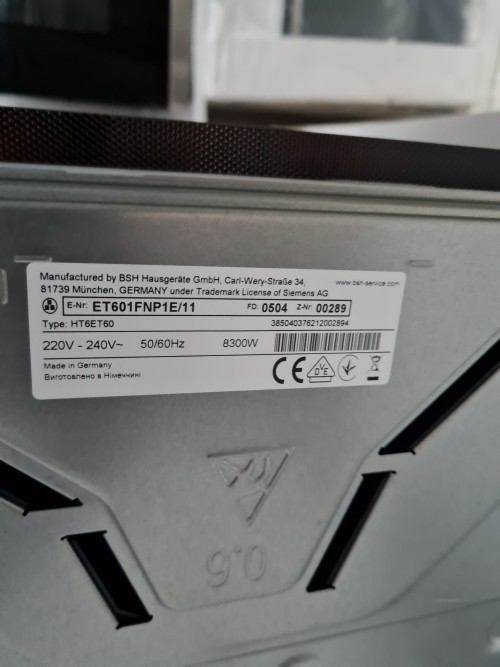 Siemens ET601FNP1E plita electrica vitroceramica import Germania