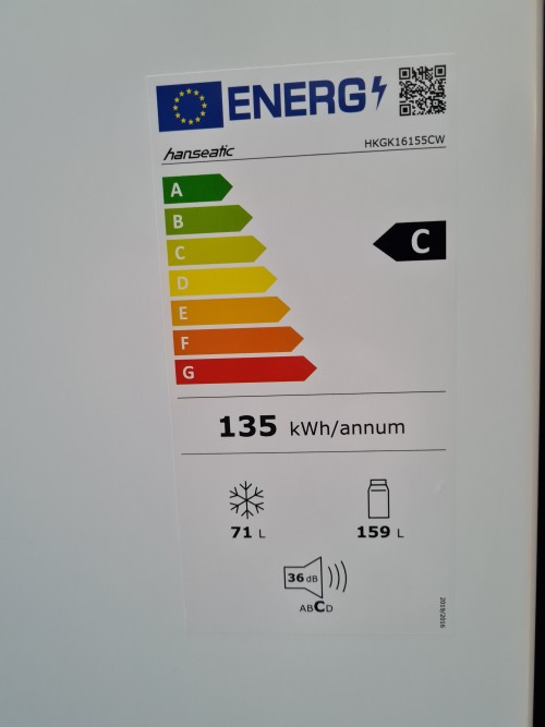 Hanseatic HKGK16155C combina frigorifica import Germania