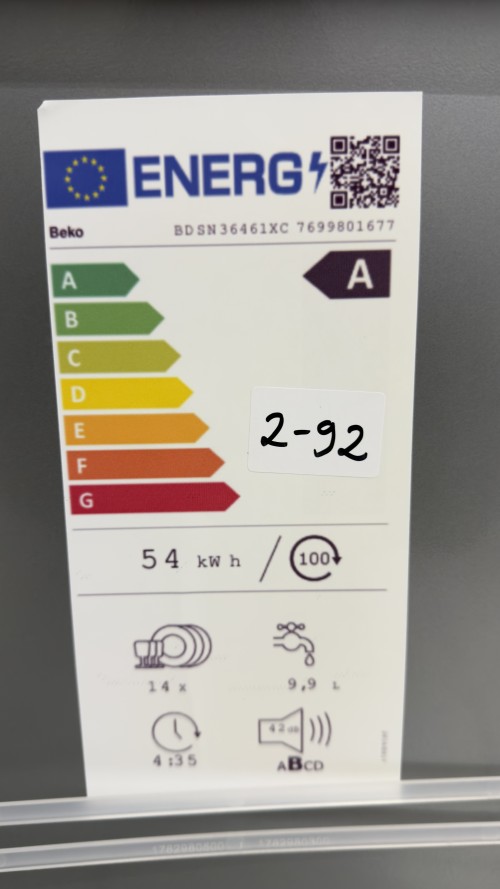 Beko 14 seturi, BDSN36461XC masina de spalat vase import Germania