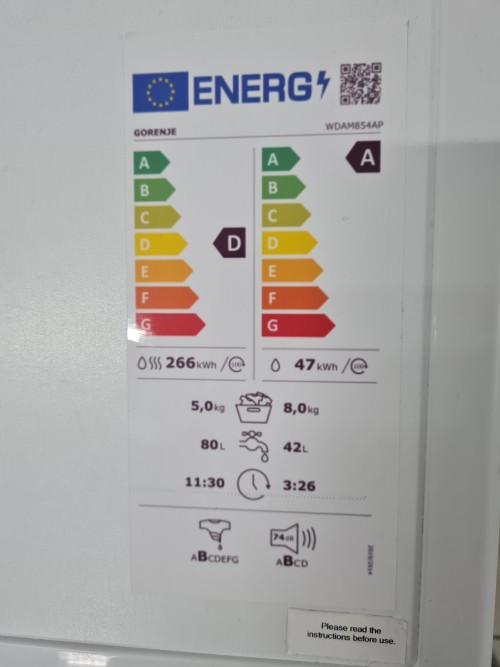 Gorenje 8+5 kg WDAMB54AP masina de spalat rude cu uscator import Germania