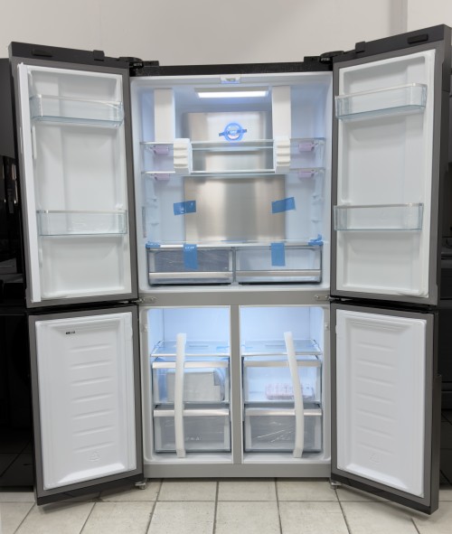 GRF CB91837BX – 490 L, Combina frigorifica French Door  No Frost, Anti-Bacteria, Inox Negru import Italia