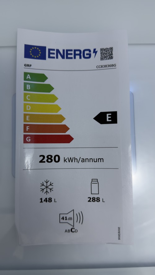 GRF CC83836BG – 436L Combina frigorifica French Door sticla neagra import Italia