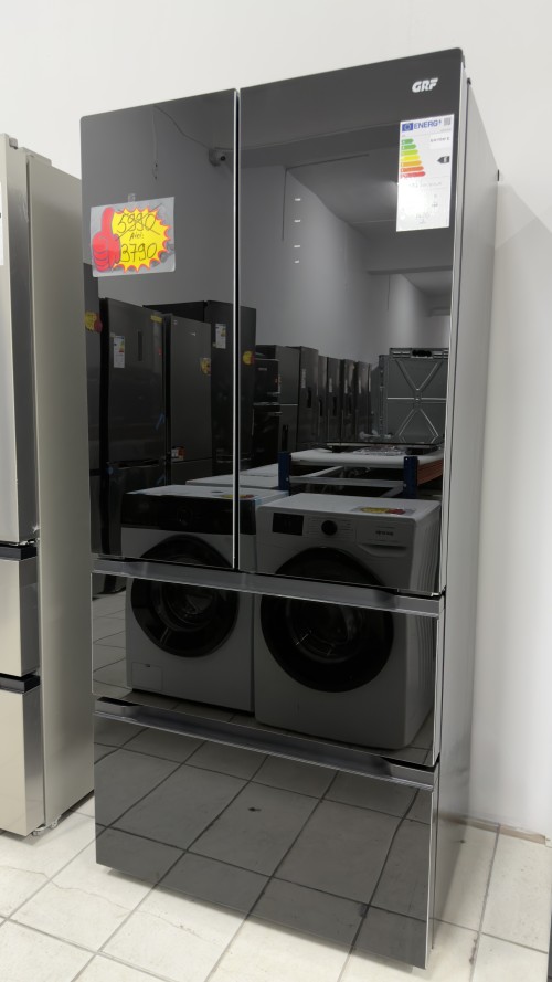 GRF 436 L, FB83833BG –Combina frigorifica French Door  sticlă neagră, Fresh+, Anti-Bacteria import Italia 🇮🇹