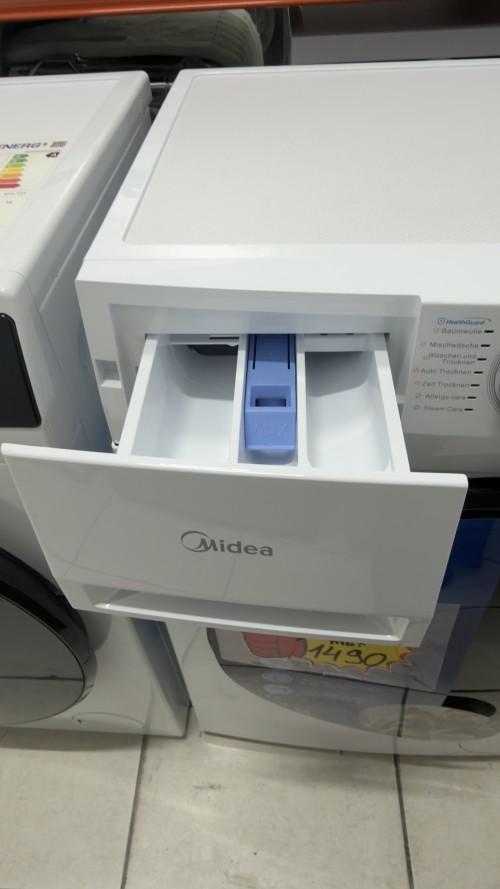 MIDEA 8 kg spălare / 6 kg uscare, MF200D86WB-14EAS – Mașină de spălat rufe cu uscător  Wi-Fi, Steam Care, Inverter Import Germania 🇩🇪