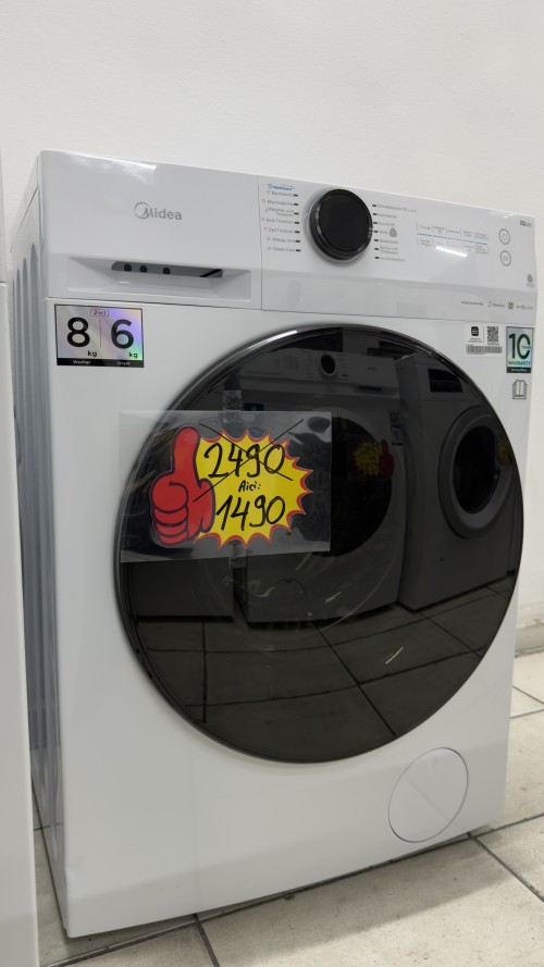 Midea 8 kg / 6 kg MF200D86WB-14EAS mașină de spălat rufe cu uscător import Germania 🇩🇪