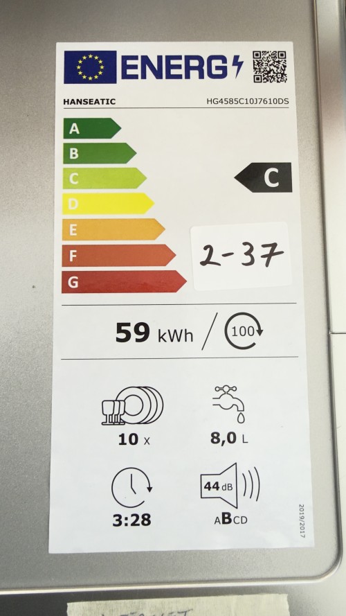 Hanseatic 10 seturi HG4585C10J7610DS mașină de spălat vase import Germania 🇩🇪