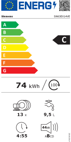 Siemens 13 seturi SN63EX14VE mașină de spălat vase complet incorporabilă import Germania 🇩🇪