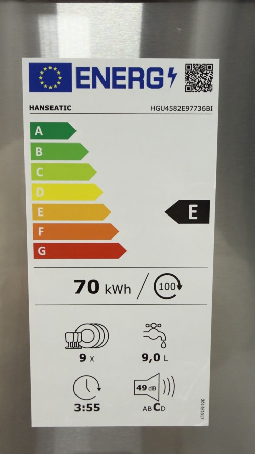 Hanseatic 9 seturi HGU4582E97736BI mașină de spălat vase import Germania 🇩🇪