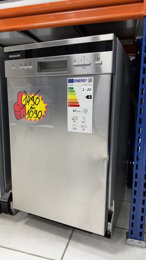 Hanseatic 10 seturi HGU4582D10J7736E1 – mașină de spălat vase clasa D import Germania 🇩🇪