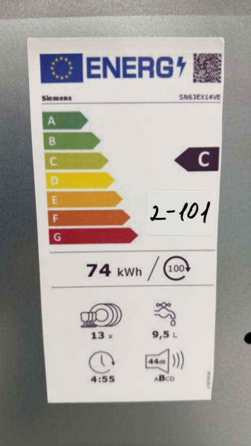 Siemens 13 seturi SN63EX14VE – mașină de spălat vase clasa C import Germania 🇩🇪