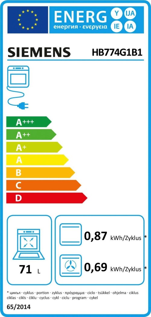 Siemens 71 L, HB774G1B1 – Cuptor electric, Clasa A+, import Germania 🇩🇪