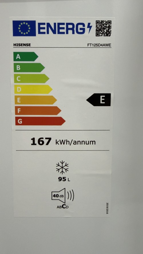 Hisense 95 L, FT125D4AWE – Ladă frigorifică, Clasa E, Alb, import Germania 🇩🇪