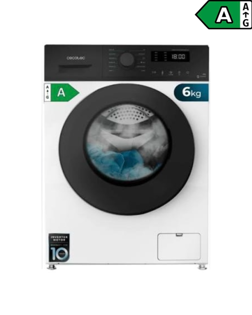 Cecotec 6 kg, 00974 – Mașină de spălat rufe, Clasa A, Inverter Motor, import Germania 🇩🇪