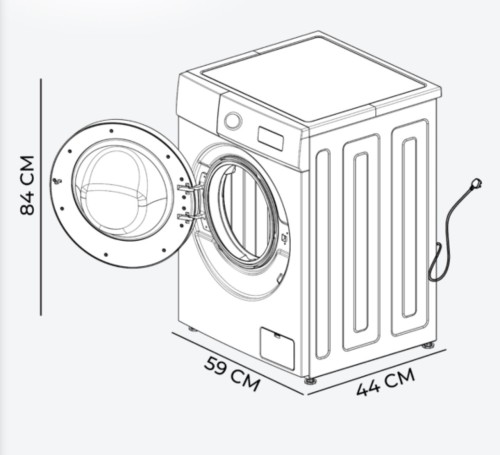 Cecotec 6 kg, 00974 – Mașină de spălat rufe, Clasa A, Inverter Motor, import Germania 🇩🇪