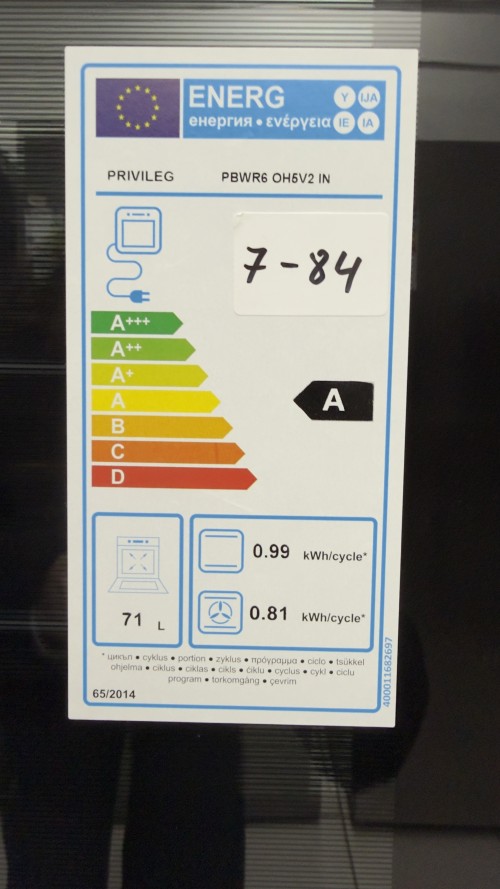 Privileg 71 L, PBWR6 OH5V2 IN –Cuptor incorporabil, clasa A – import Germania 🇩🇪