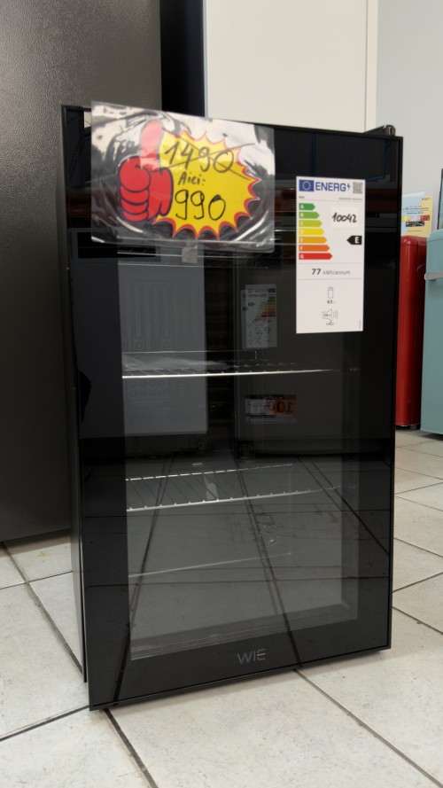 WIE 63 L, WW63EUB-HW2C001 – Frigider/Racitor vitrină băuturi, Clasa E, 39 dB, ușă sticlă – import Germania 🇩🇪