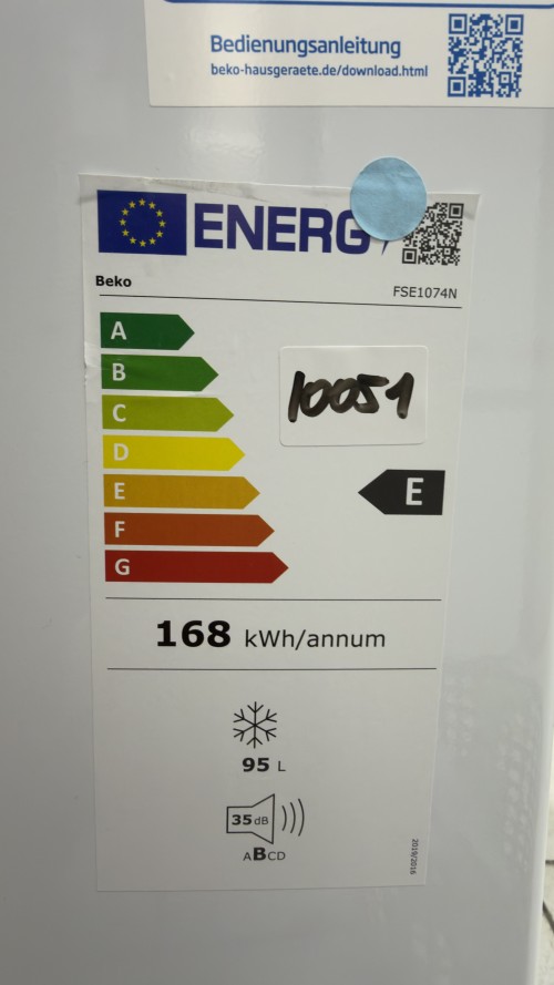 Beko 95 L, FSE1074N – congelator cu sertare, clasa E, 168 kWh/an, import Germania 🇩🇪