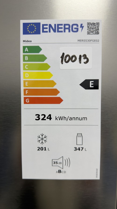 Midea 548 L MERS530FGE02 combină frigorifică Side by Side, Clasa E, Inox, import Germania 🇩🇪