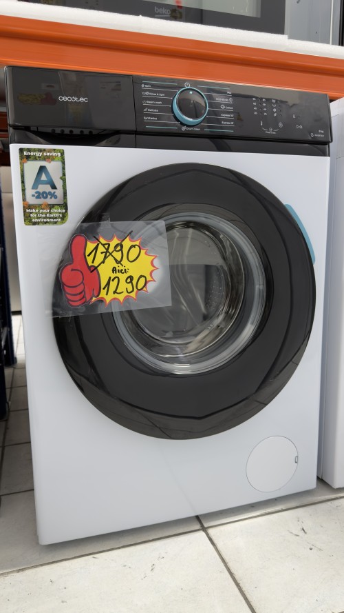 Cecotec 8 kg EU01_103800 – Mașină de spălat rufe, Clasa A, Inverter, import Germania 🇩🇪