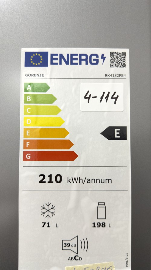 Gorenje 269 L RK4182PS4 – Combină frigorifică inox, clasa E, import Germania 🇩🇪