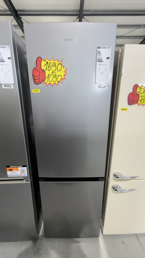 Gorenje 269 L, RK4182PS4 – combină frigorifică cu congelator jos, Clasa E