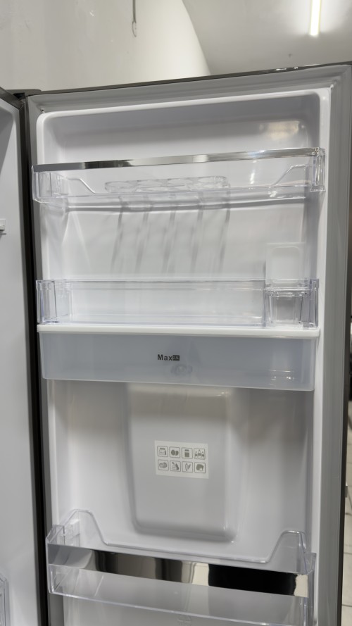 Hanseatic 260 L, HKGK17954DWDI – combină frigorifică inox cu dispenser, Clasa D, import Germania 🇩🇪