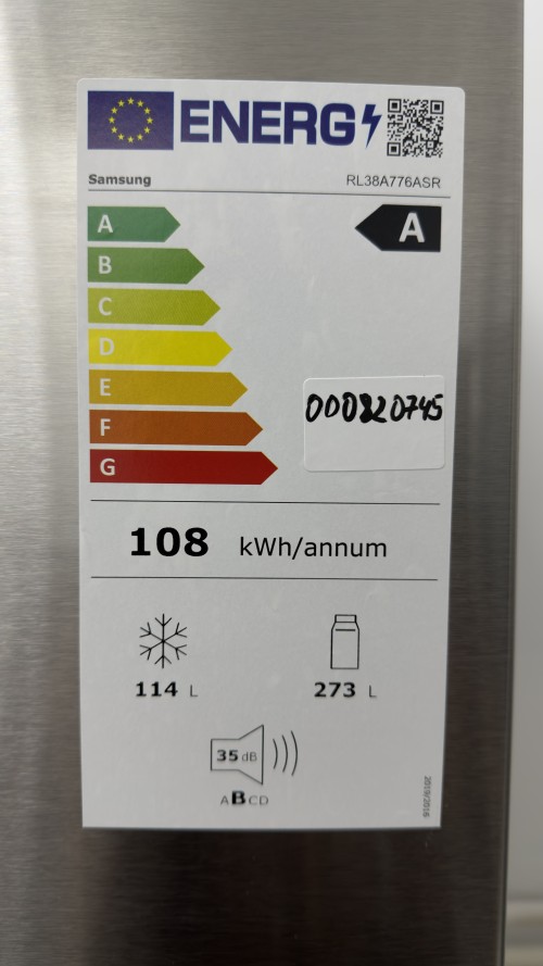 Samsung 387 L, RL38A776ASR – combină frigorifică inox, Clasa A, Twin & Metal Cooling, import Germania 🇩🇪