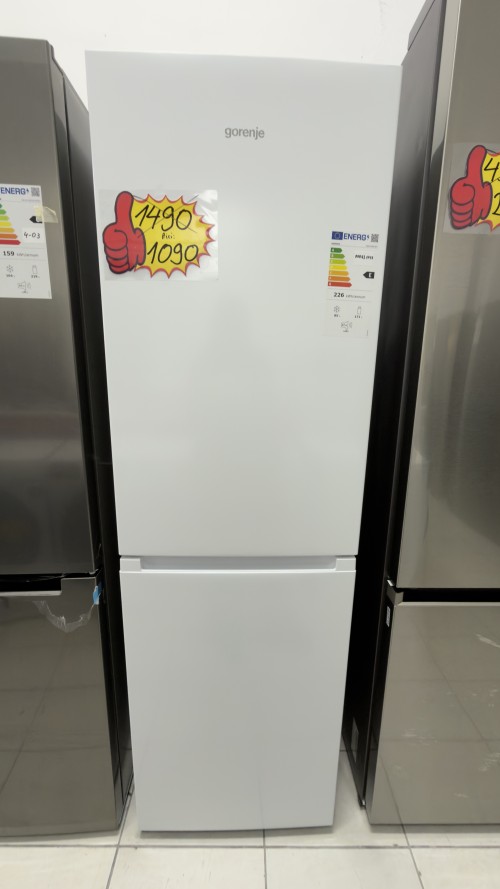 Gorenje 256 L, NRK418ECW4 – Combină frigorifică NoFrost, Multiflow 360°, Clasa E, import Germania 🇩🇪