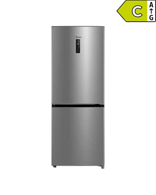 Midea 338 L, MERB345MGC02 – Combină frigorifică No Frost, inox, Clasa C, import Germania 🇩🇪