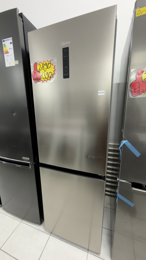 Midea 338 L, MERB345MGC02 – Combină frigorifică No Frost, inox, Clasa C, import Germania 🇩🇪