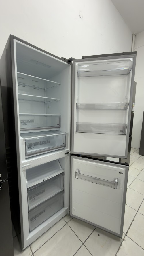Midea 338 L, MERB345MGC02 – Combină frigorifică No Frost, inox, Clasa C, import Germania 🇩🇪