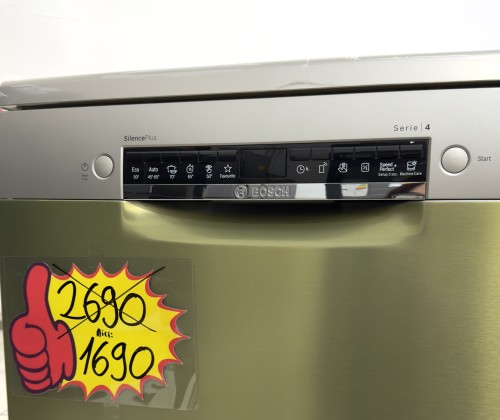 Bosch 14 seturi, SMS4EVI08E – mașină de spălat vase independentă, inox, Clasa B, import Germania 🇩🇪