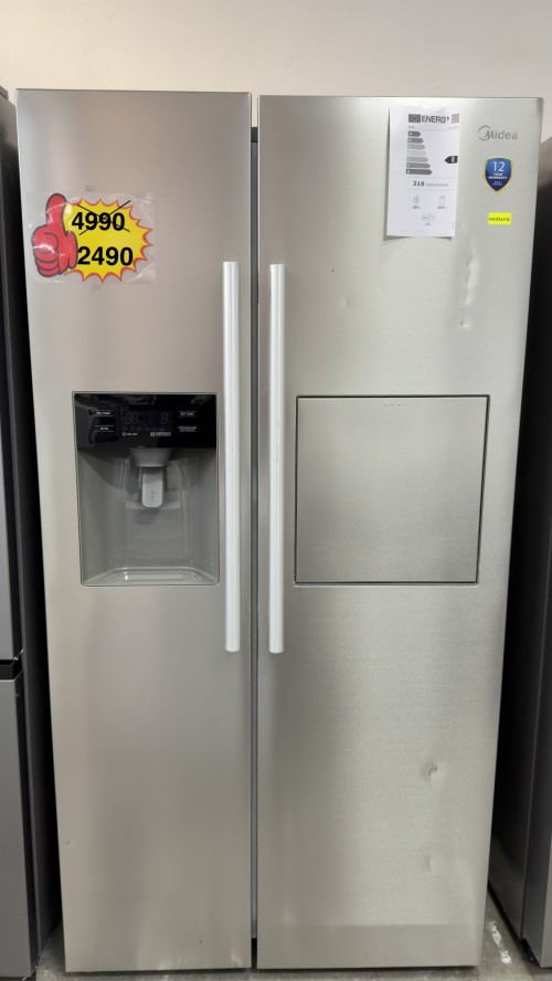 Midea 516 L , KS-EIX 6.23 – Combină Frigorifică  Side by Side cu Home Bar, Dozator apă & gheață, Inox, import Germania 🇩🇪