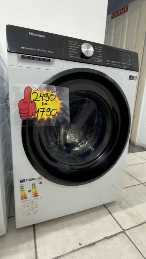 Hisense 8 kg spălare / 4 kg uscare, WD3S8043BW3 – Mașină spălat & uscat rufe, Clasa A, Inverter Motor – import Germania 🇩🇪