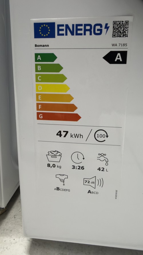 Bomann 7 kg, WA 7185 – Mașină de spălat rufe import Germania 🇩🇪