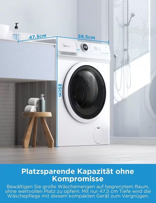 Midea 7 kg, MF10EW70BA10 – Mașină de spălat rufe slim import Germania 🇩🇪