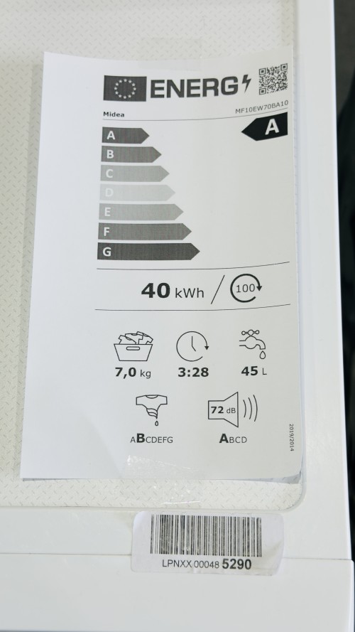 Midea 7 kg, MF10EW70BA10 – Mașină de spălat rufe slim import Germania 🇩🇪