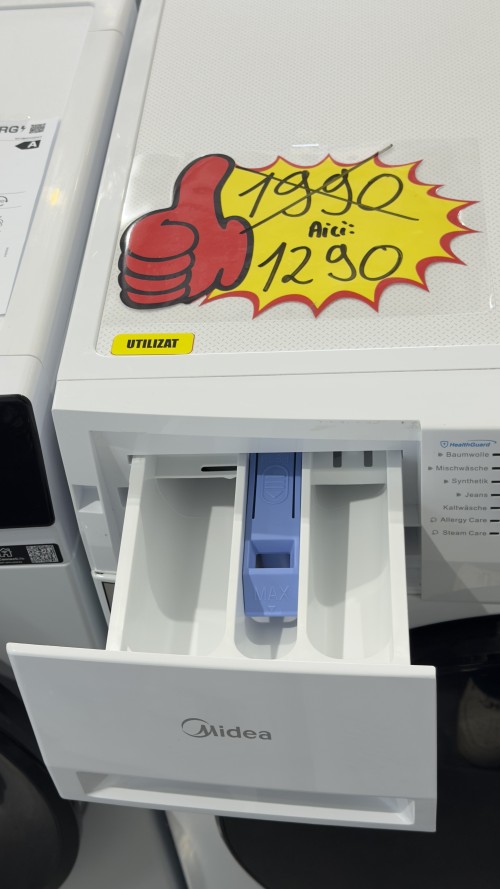 Midea 9 kg, MF200W90WB-14A – Mașină de spălat rufe SteamCare, import Germania 🇩🇪