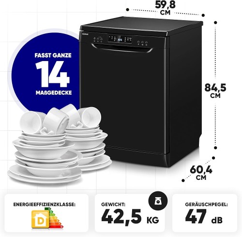 Bomann 14 seturi,  GSP 7419 – Mașină de spălat vase independentă, import Germania 🇩🇪